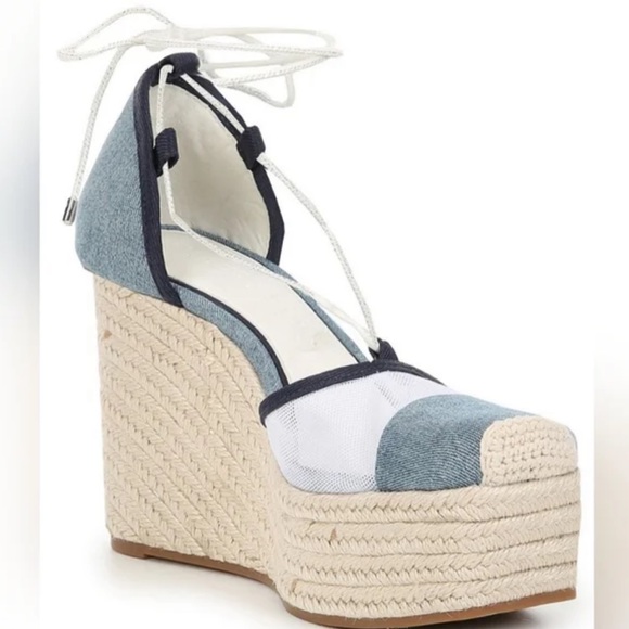 Gianni Bini Shoes - NWT GIANNI BINI santoro two tone denim wedge espadrille size 6.5